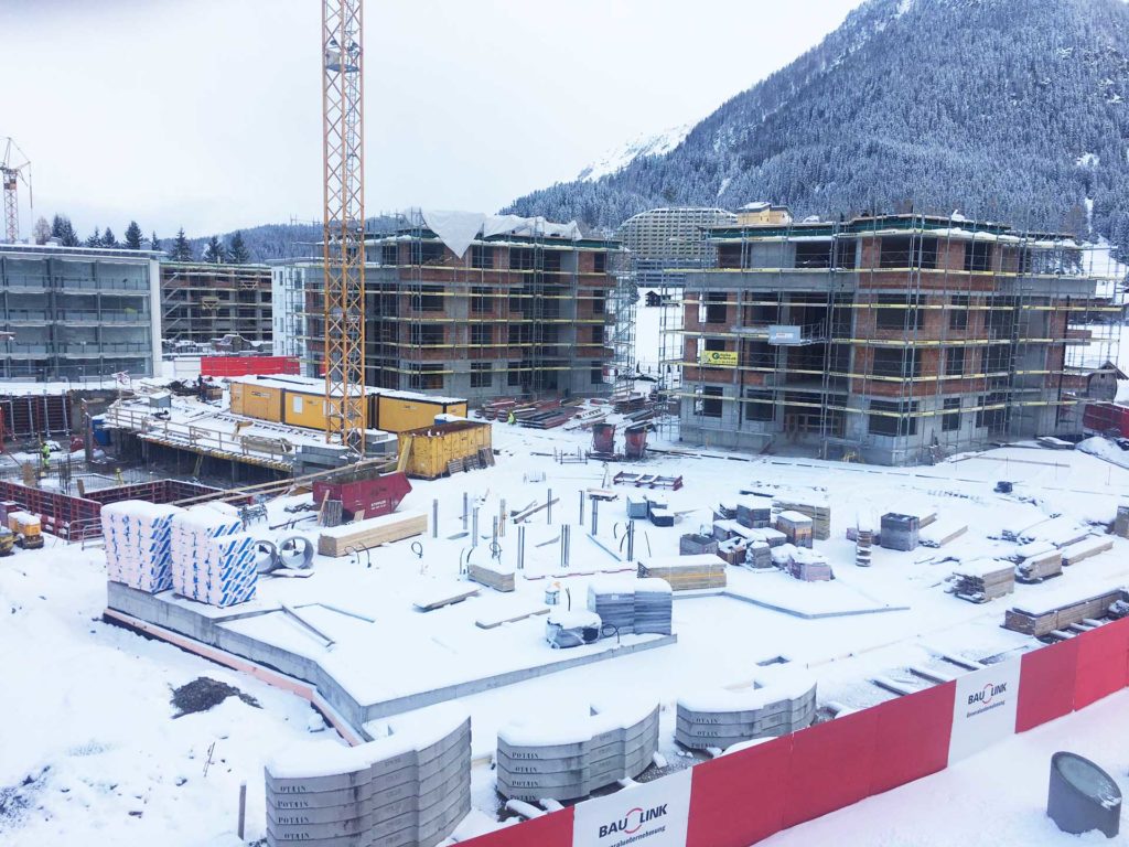 Baufortschritt Bünda Eck Davos